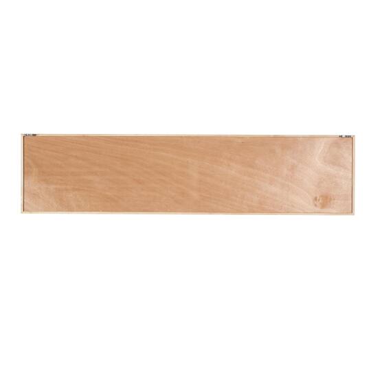 46" x 11" White with Scroll Details Wooden Welcome Sign Wall Décor